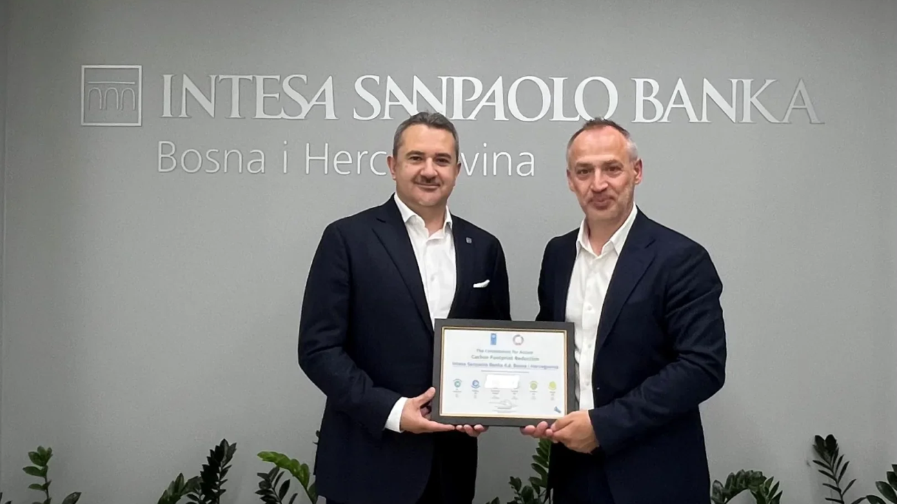 Intesa Sanpaolo Banka smanjila emisije CO₂ za 40 posto